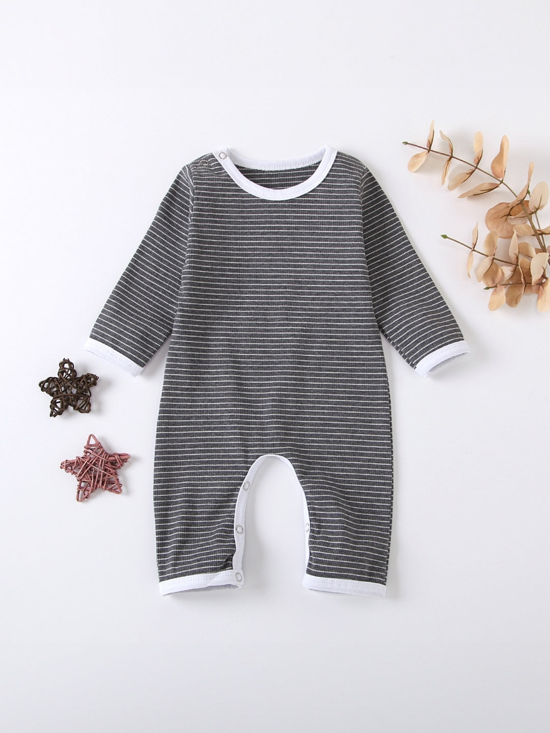 Black Cotton Regular Romper