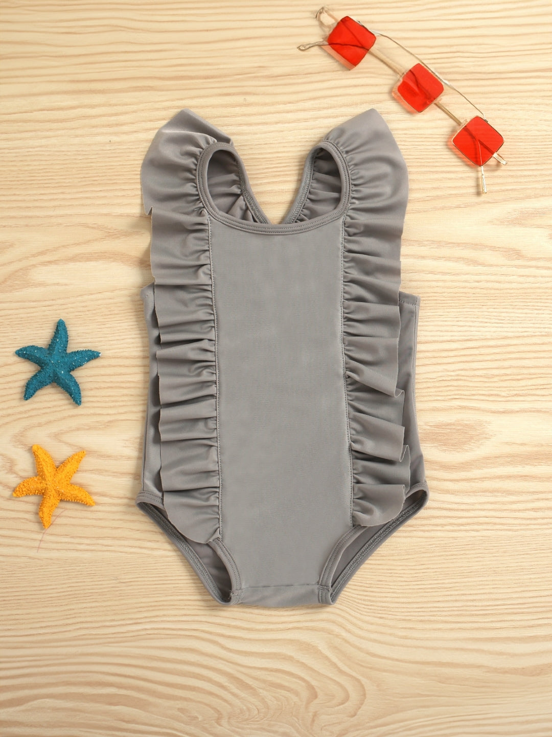 Grey Cotton Regular Romper