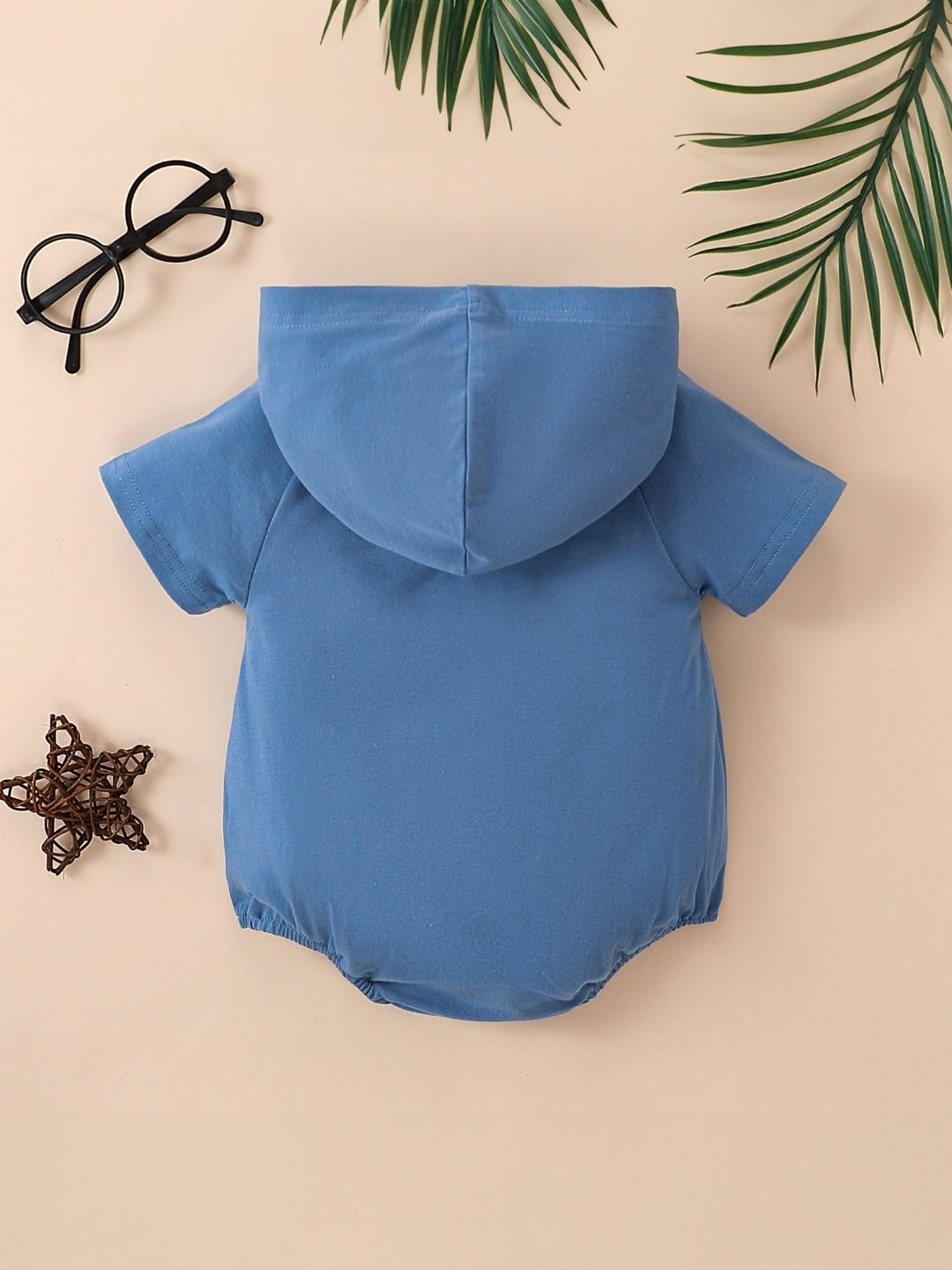 Blue Cotton Regular Romper