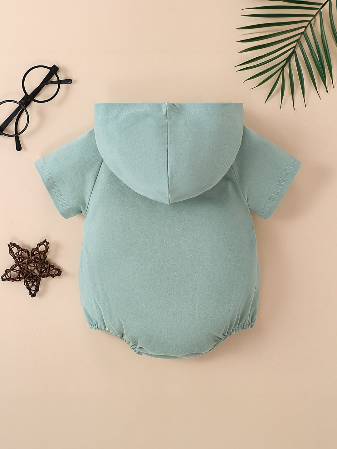 Blue Cotton Regular Romper