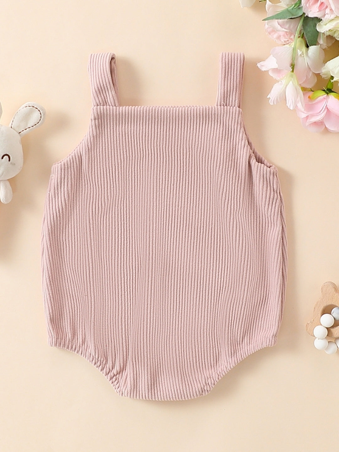 Pink Cotton Regular Romper