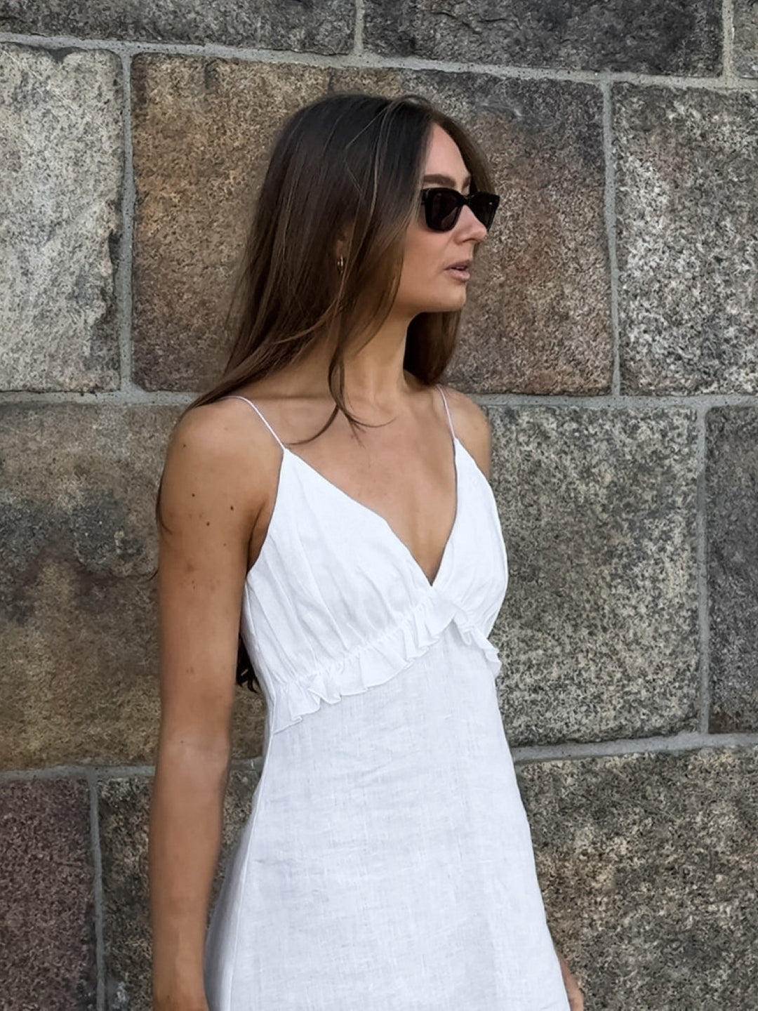 White Spaghetti Strap Maxi Dress