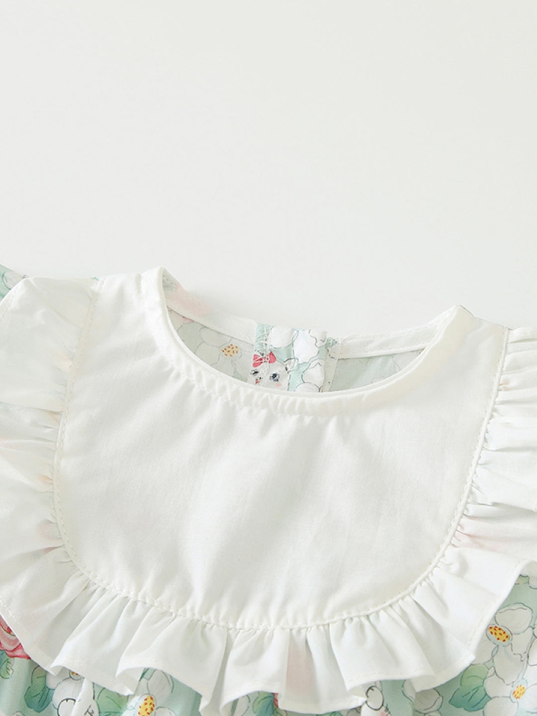 Green Regular Cotton Romper