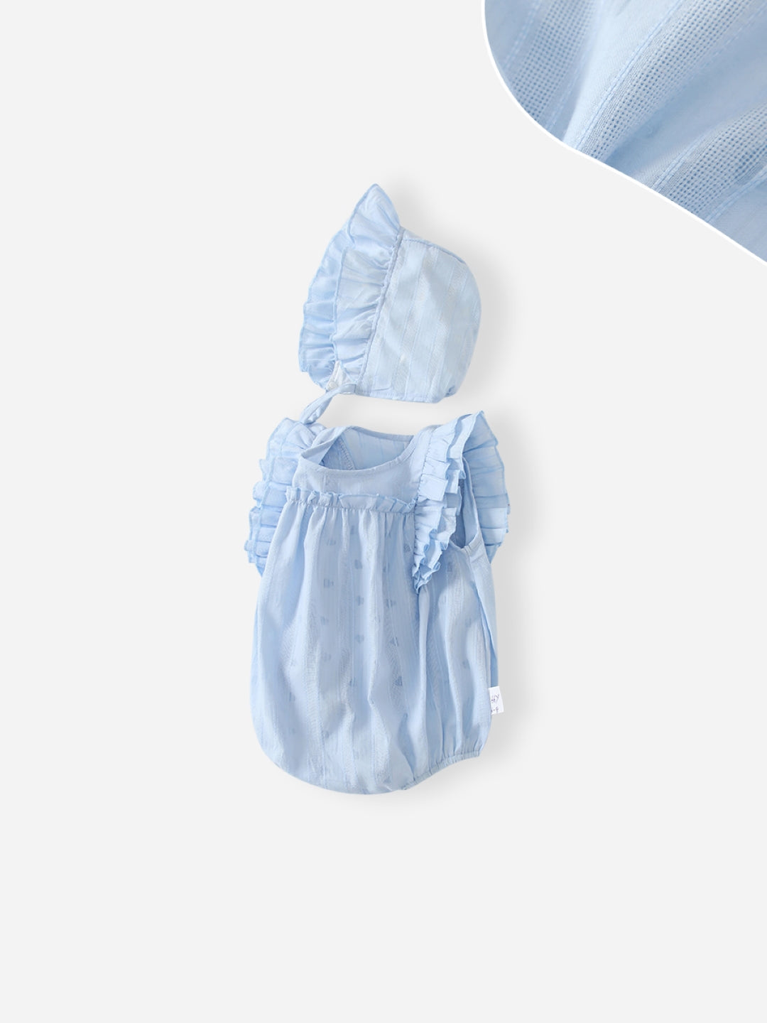 Blue Regular Cotton Romper