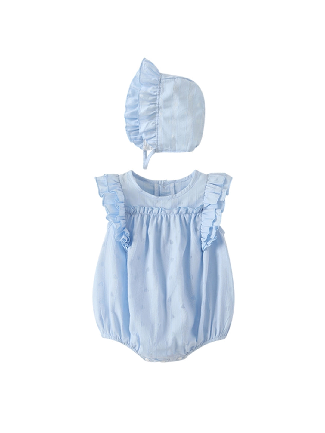 Blue Regular Cotton Romper