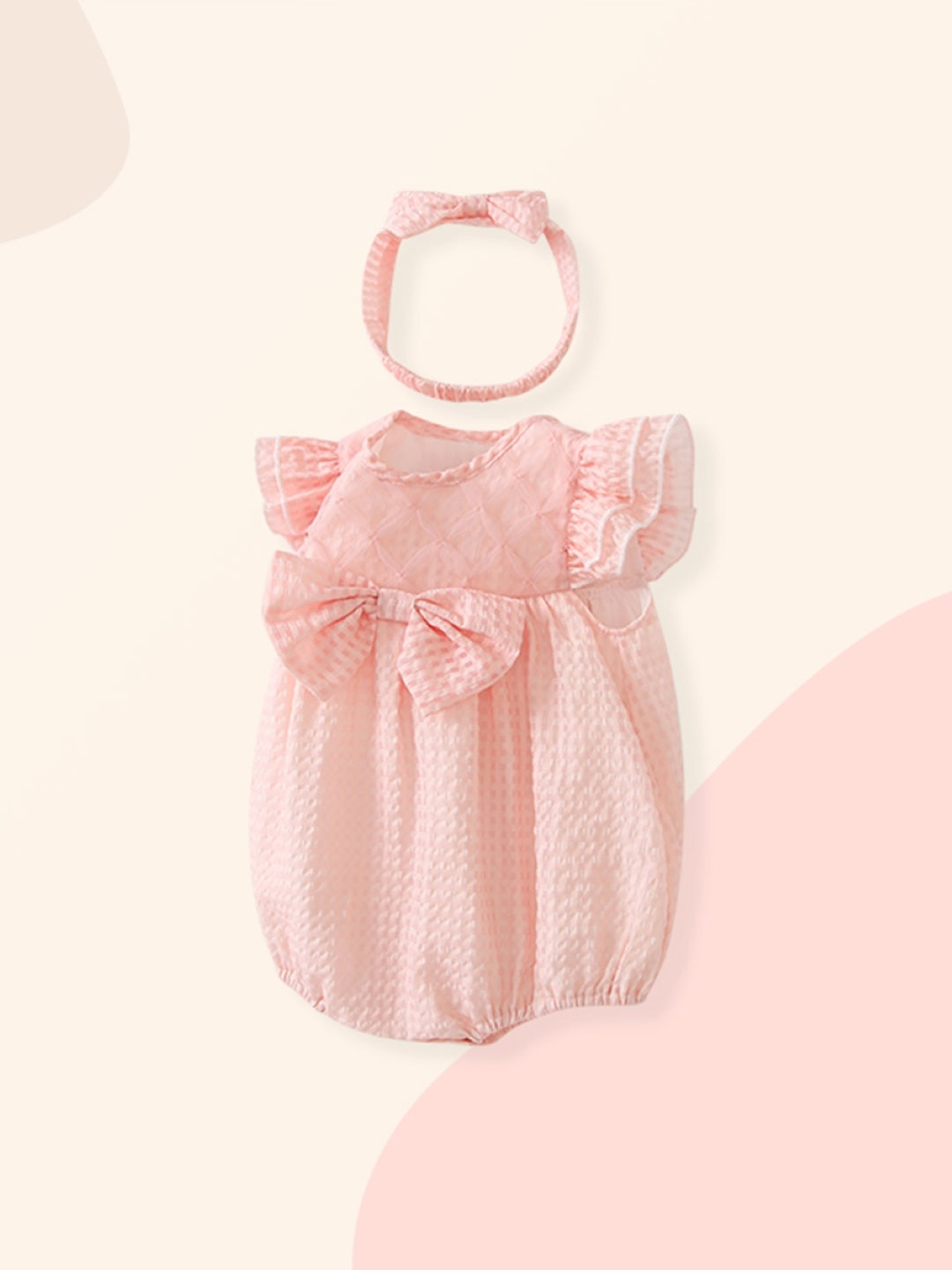 Pink Regular Polyester Romper