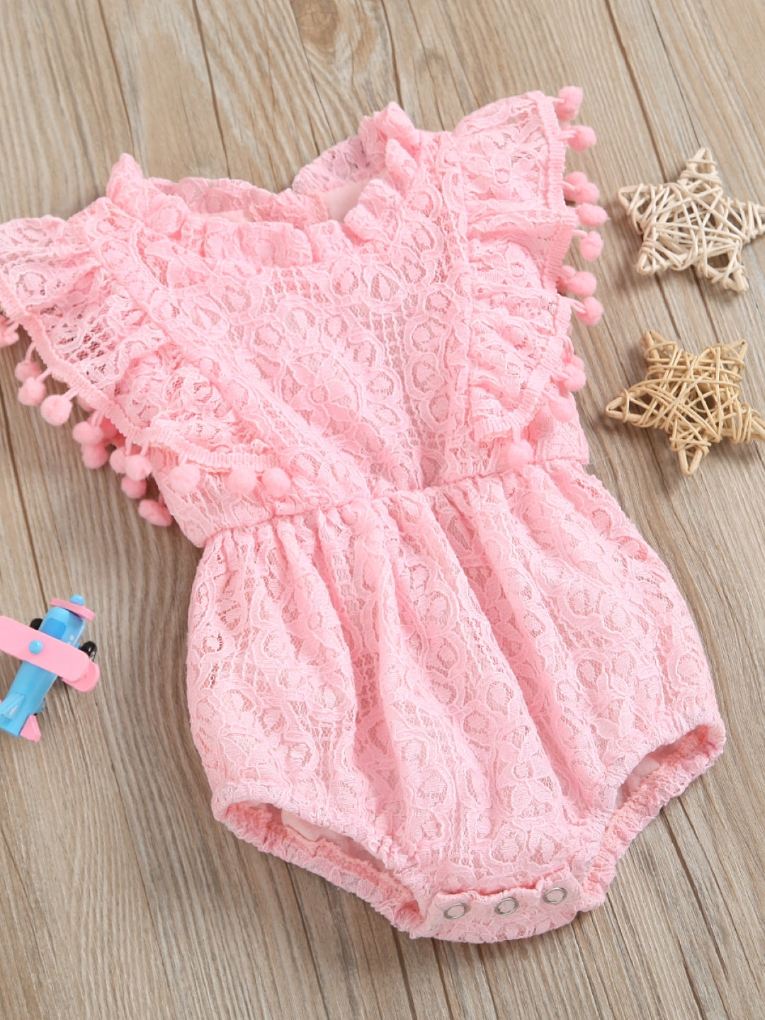 Pink Polyester Rompers