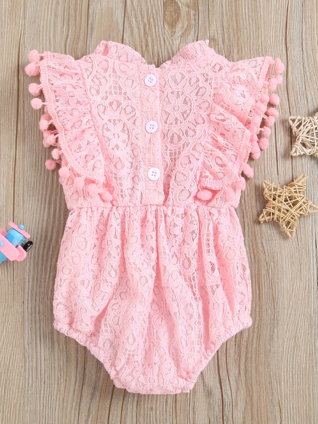 Pink Polyester Rompers