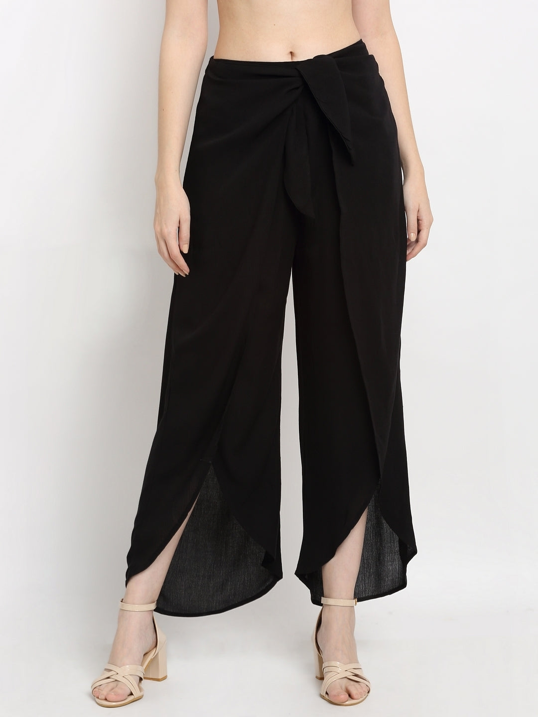 Women Black Solid Trouser