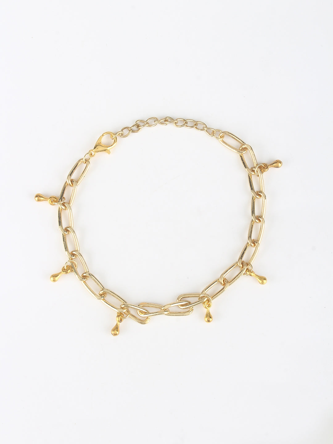 Gold-Plated Gold Brass Handcrafted Charm Bracelet