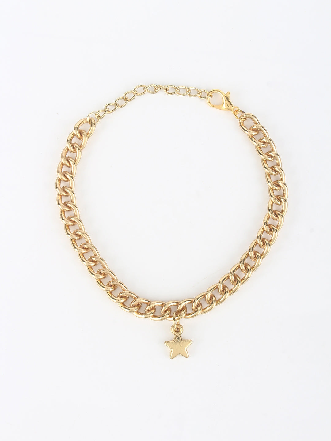 Gold-Plated Gold Brass Handcrafted Charm Bracelet