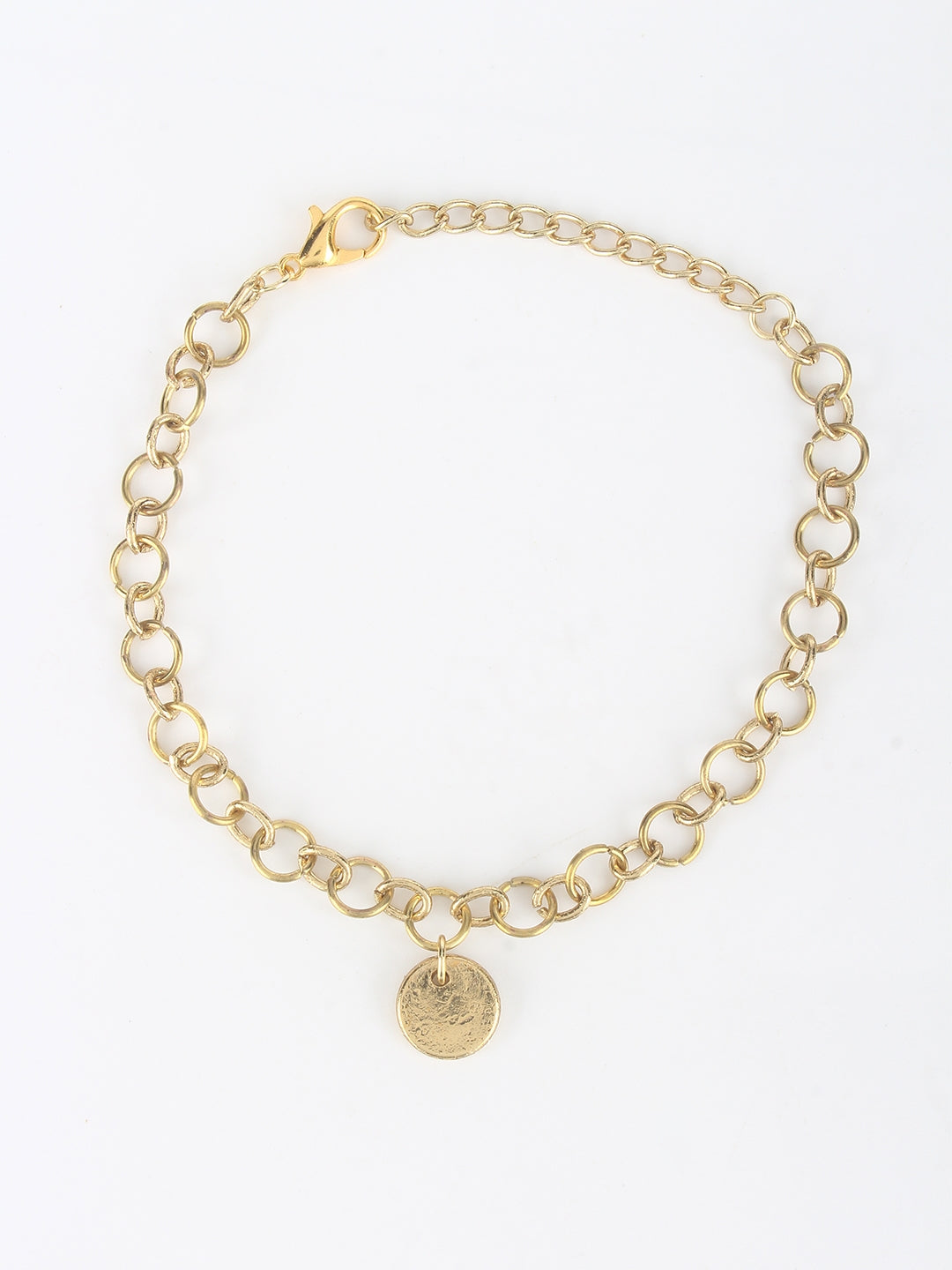 Gold-Plated Gold Brass Handcrafted Charm Bracelet