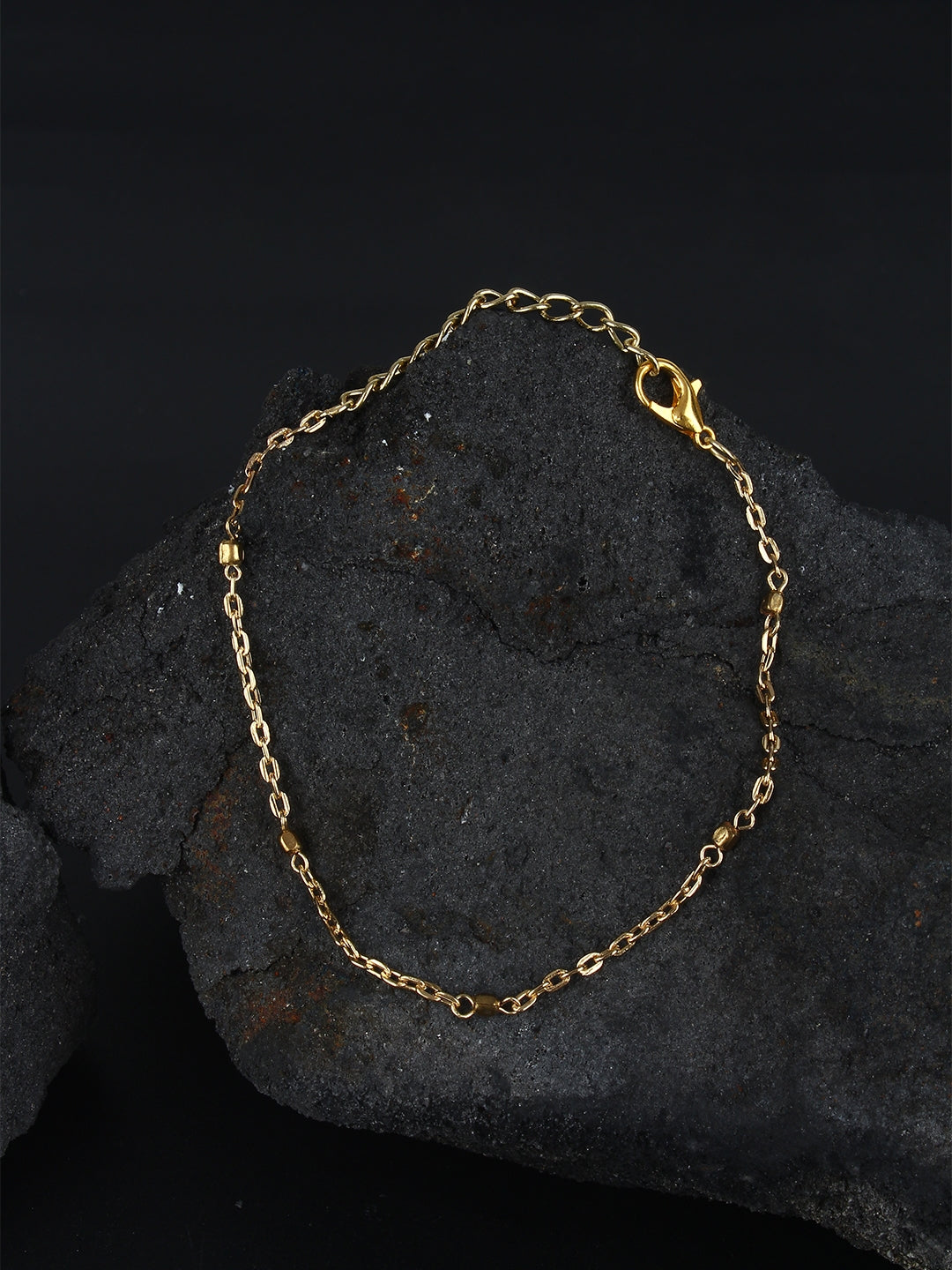 Gold-Plated Gold Brass Handcrafted Charm Bracelet