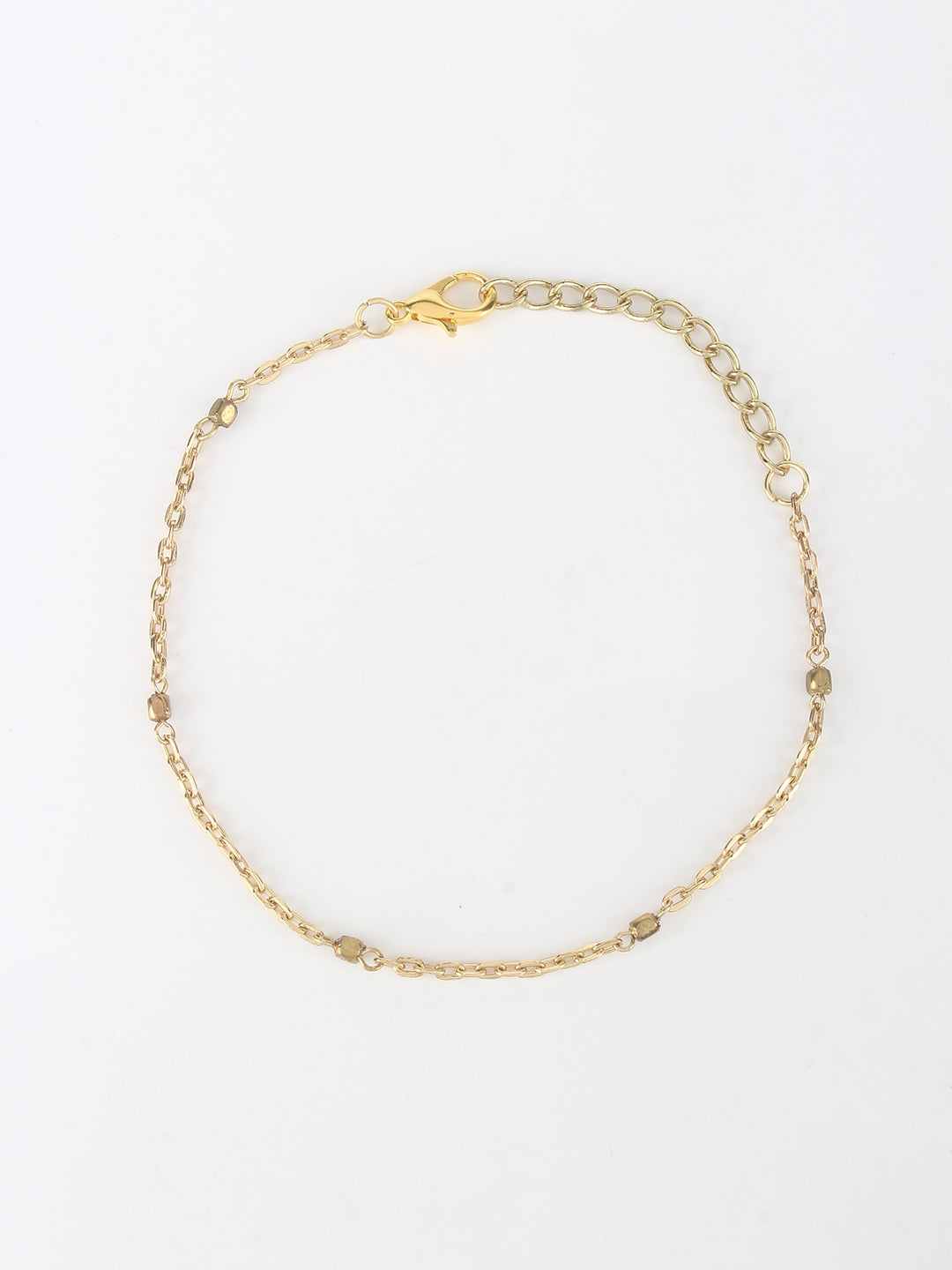 Gold-Plated Gold Brass Handcrafted Charm Bracelet