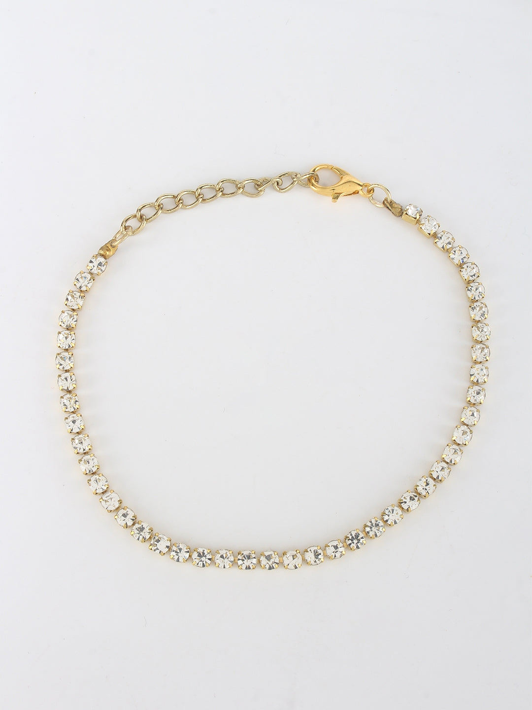 Gold-Plated Gold & Transparent Brass Handcrafted Charm Bracelet