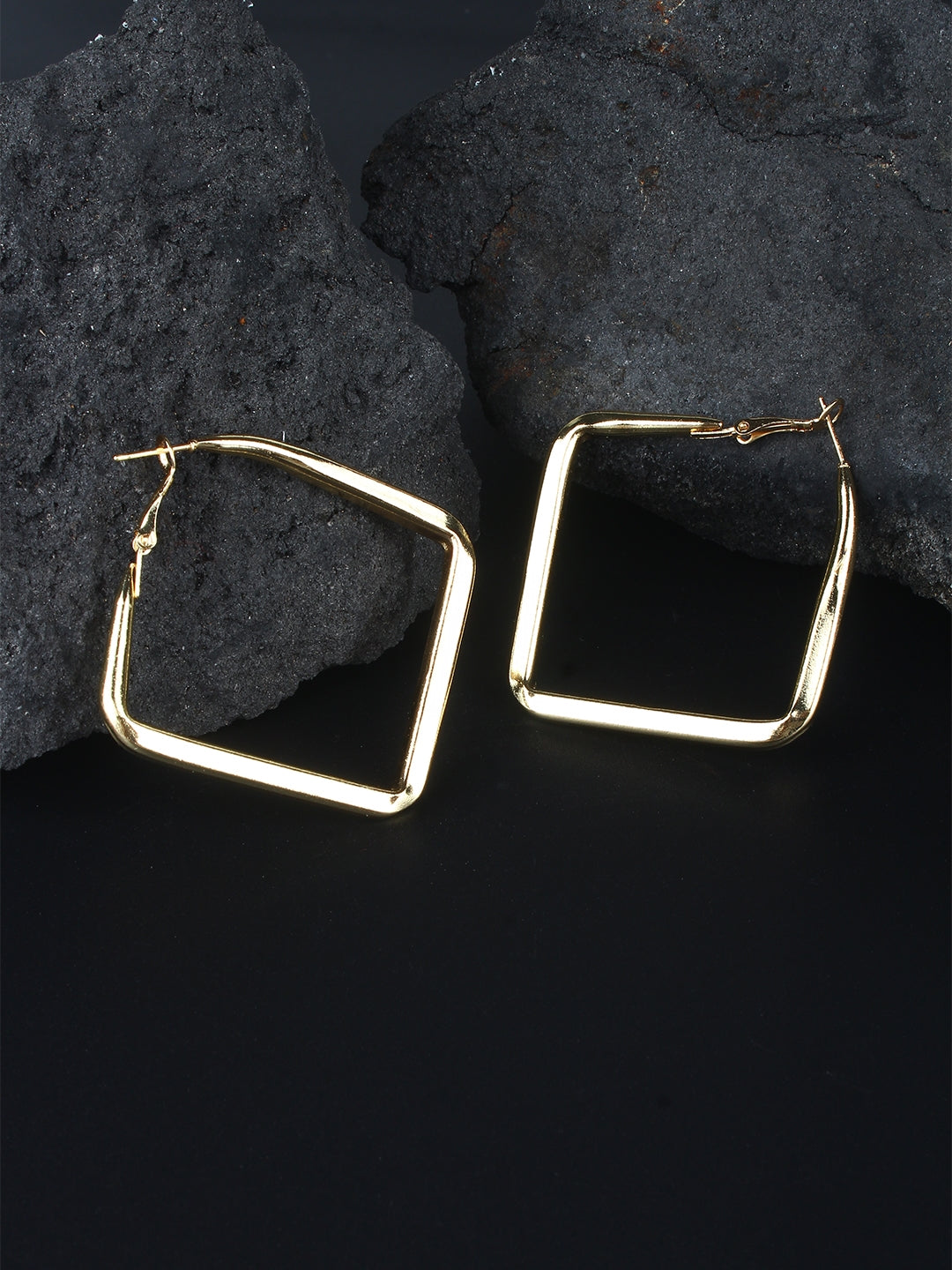 Gold-Plated Gold Handcrafted Brass Drop Earrings