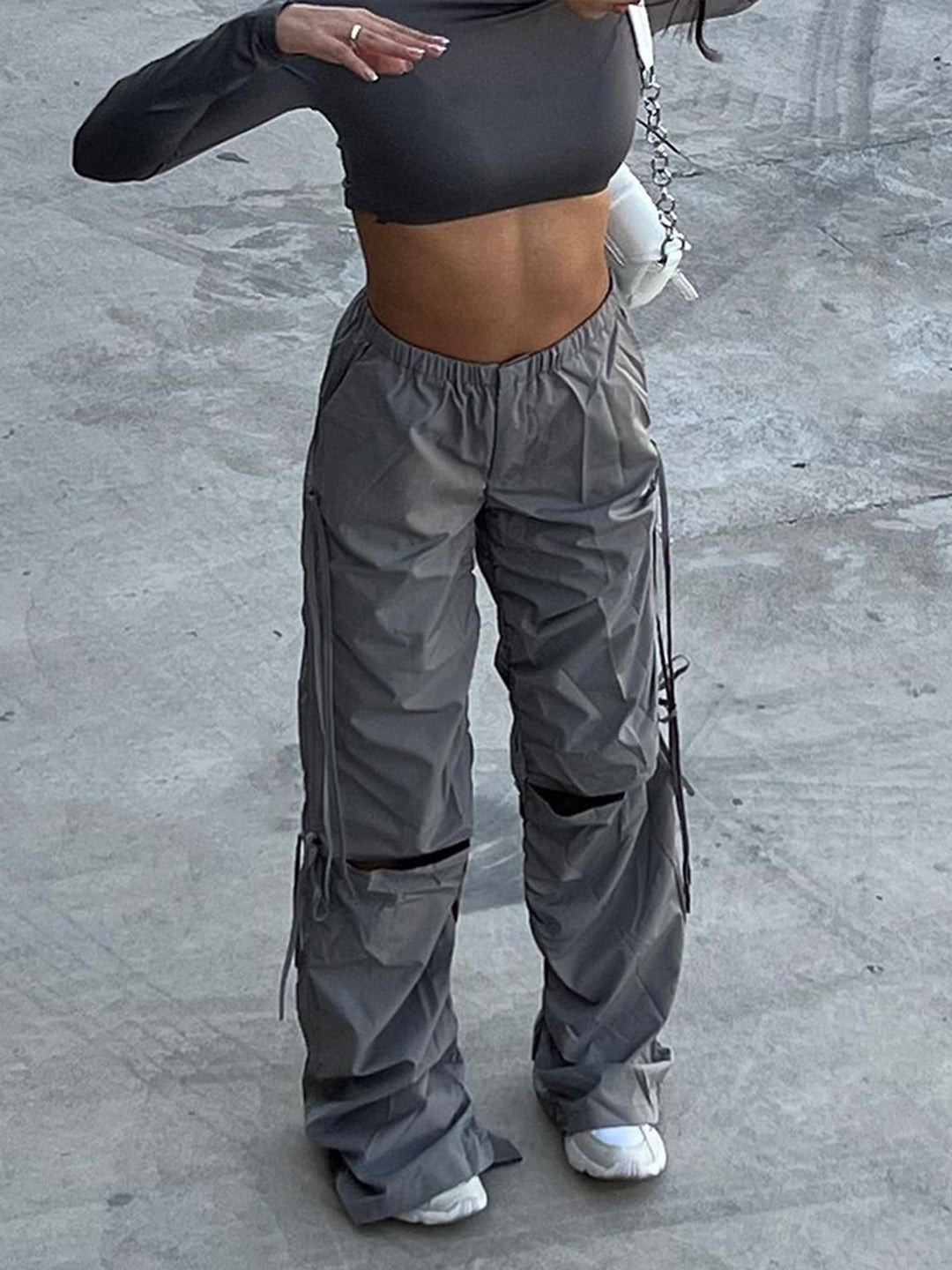 Grey Baggy Trousers