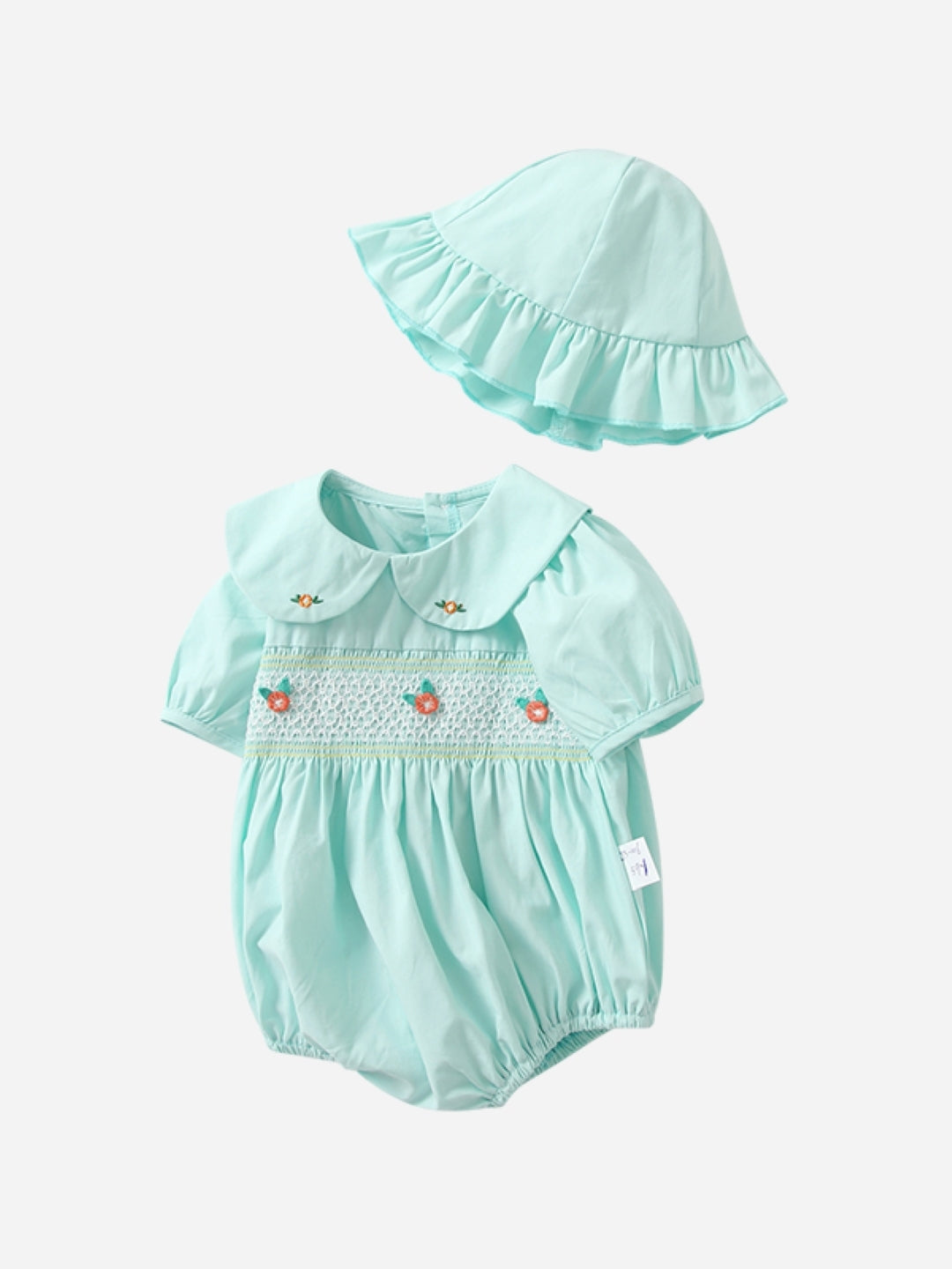 Green Cotton Kids Romper