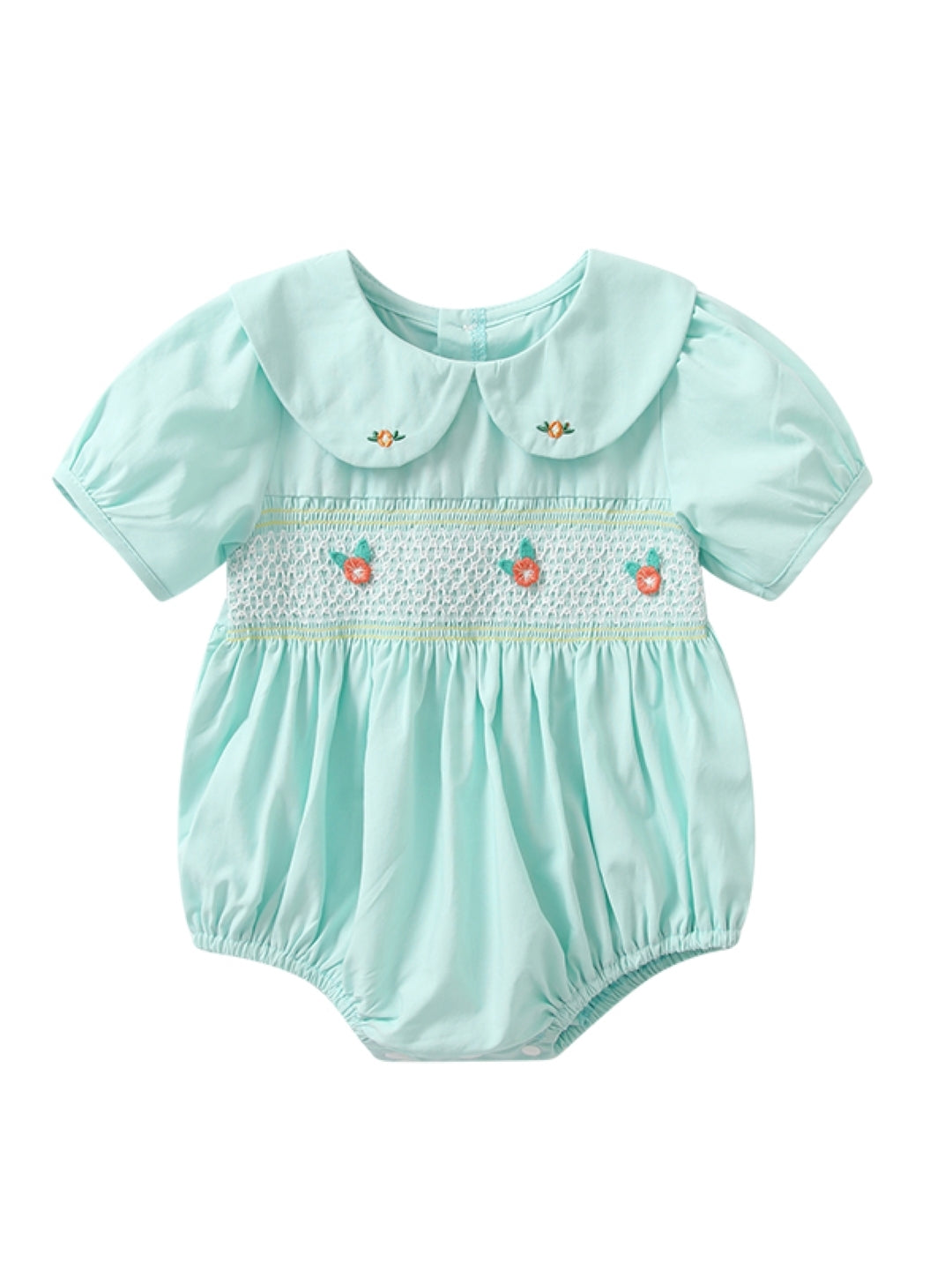 Green Cotton Kids Romper