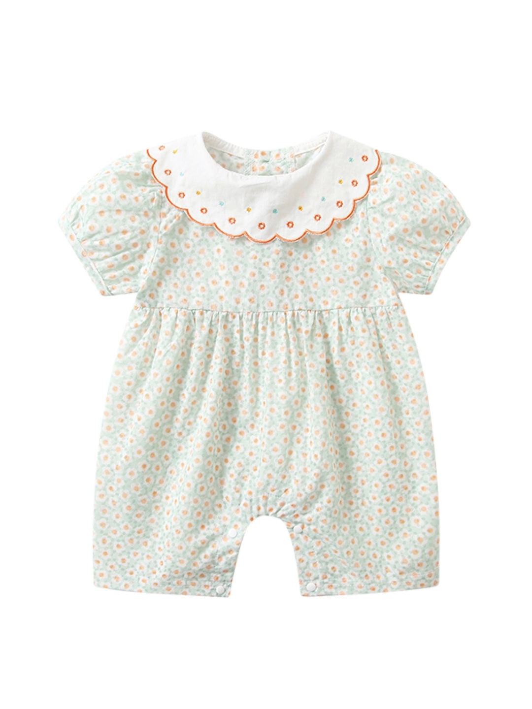 Green Cotton Kids Romper