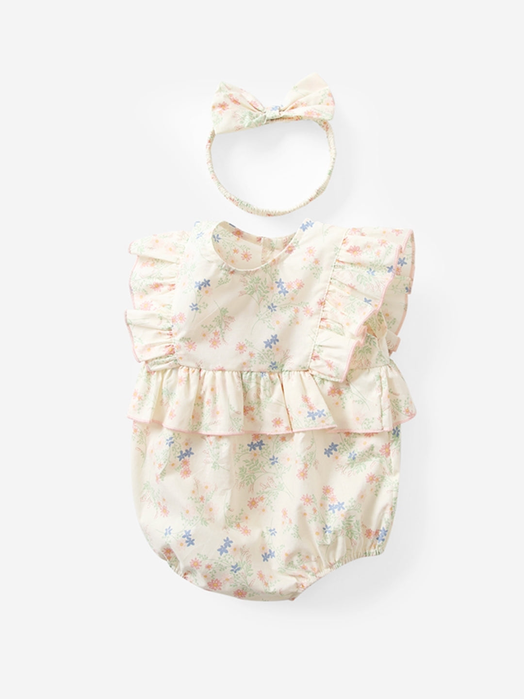 Cream Cotton Kids Romper