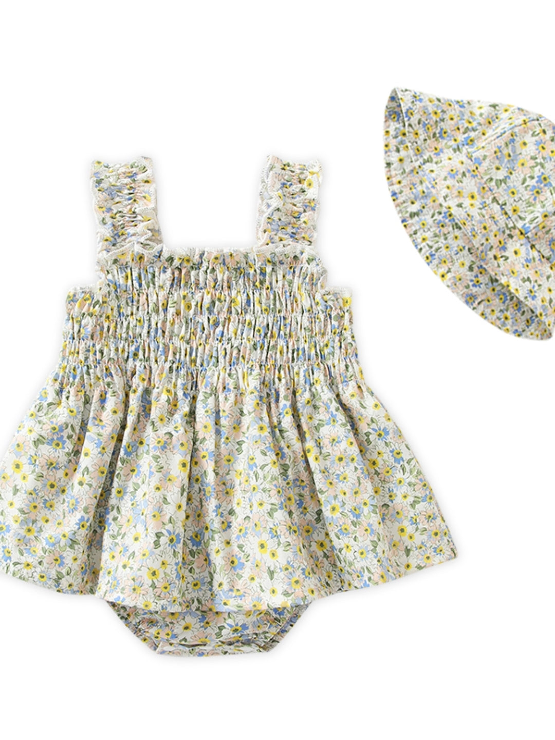 Green Cotton Kids Romper