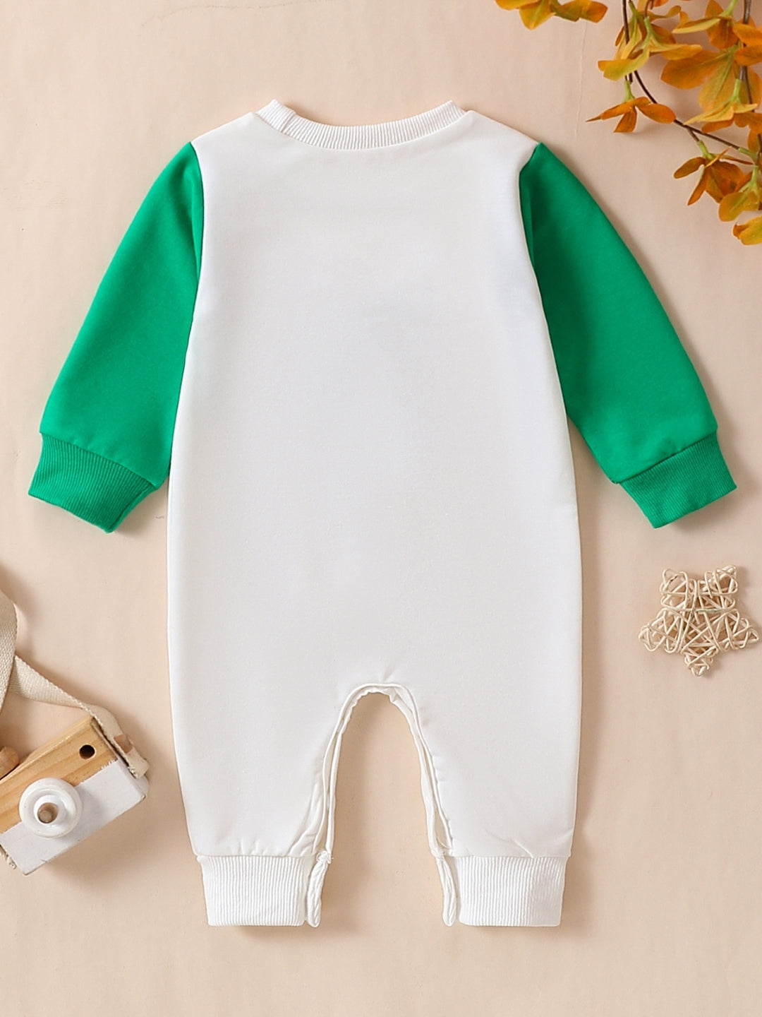 Green Regular Cotton Rompers