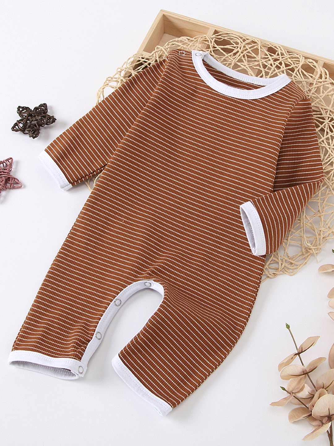 Brown Regular Cotton Rompers