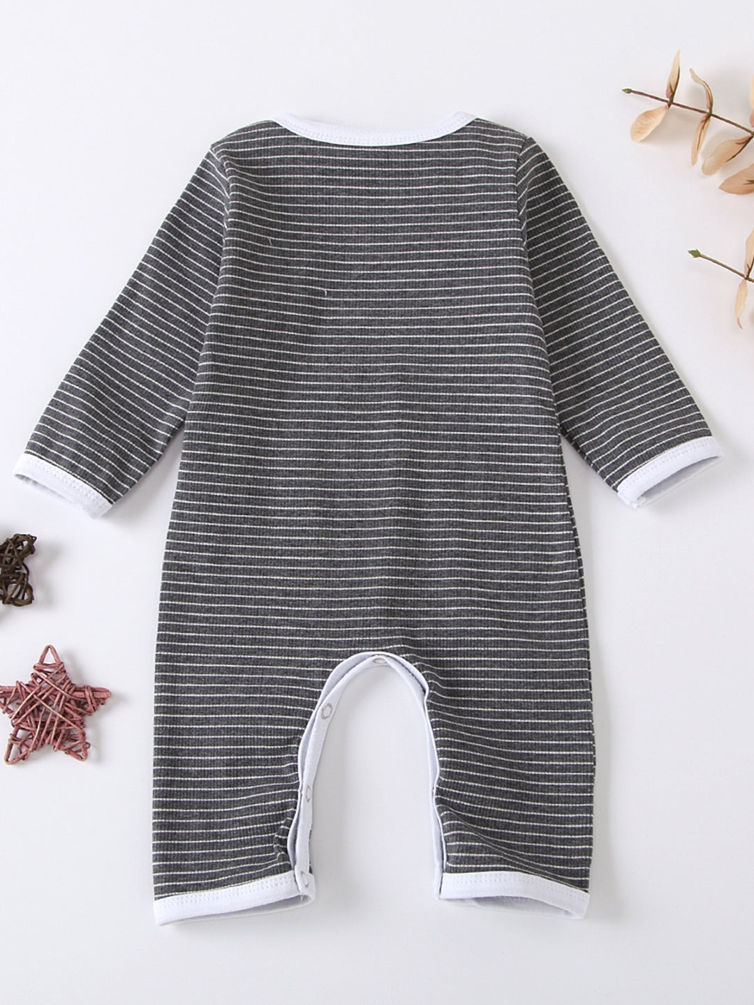 Grey Regular Cotton Rompers