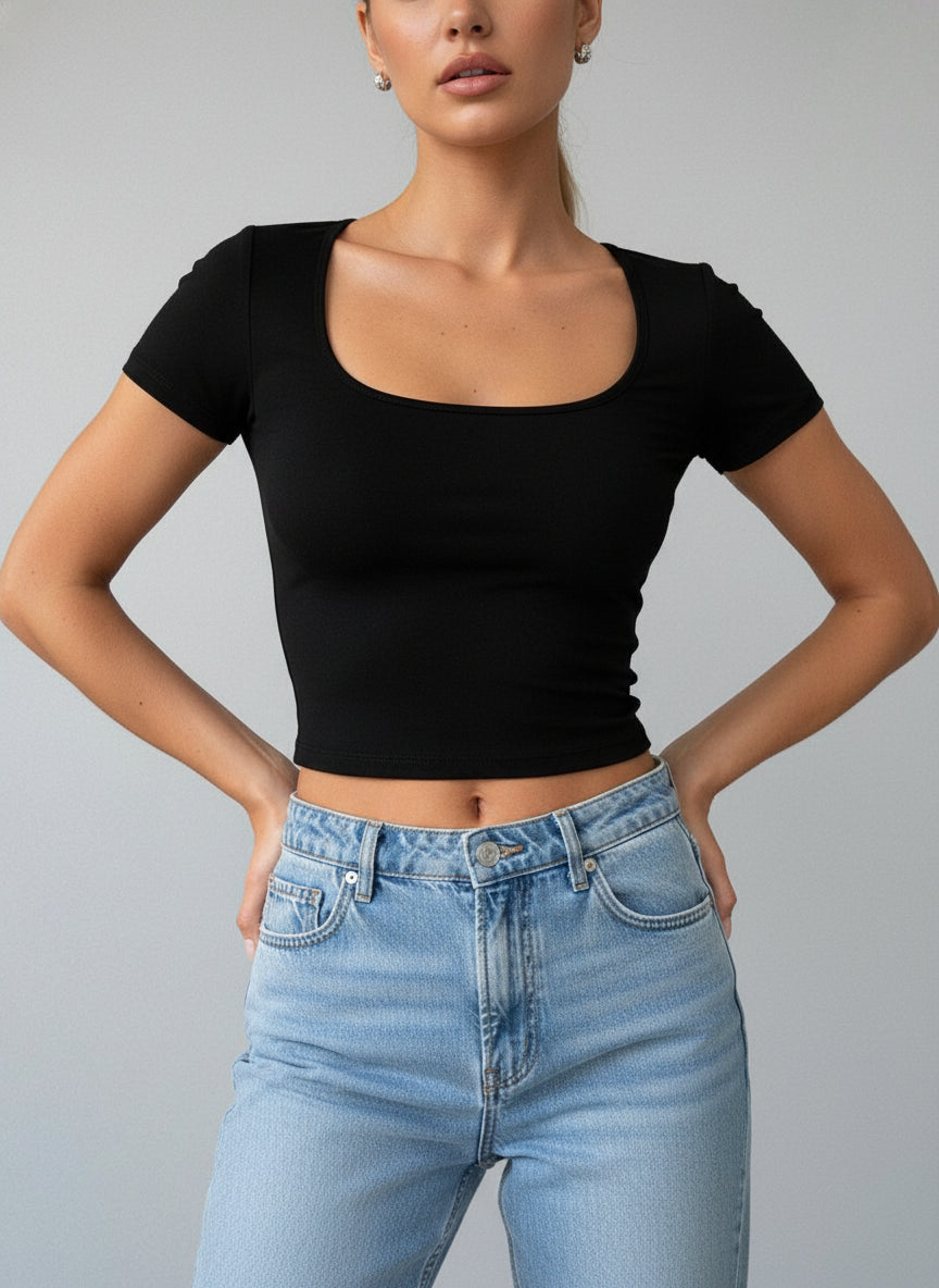 Black Crop Top