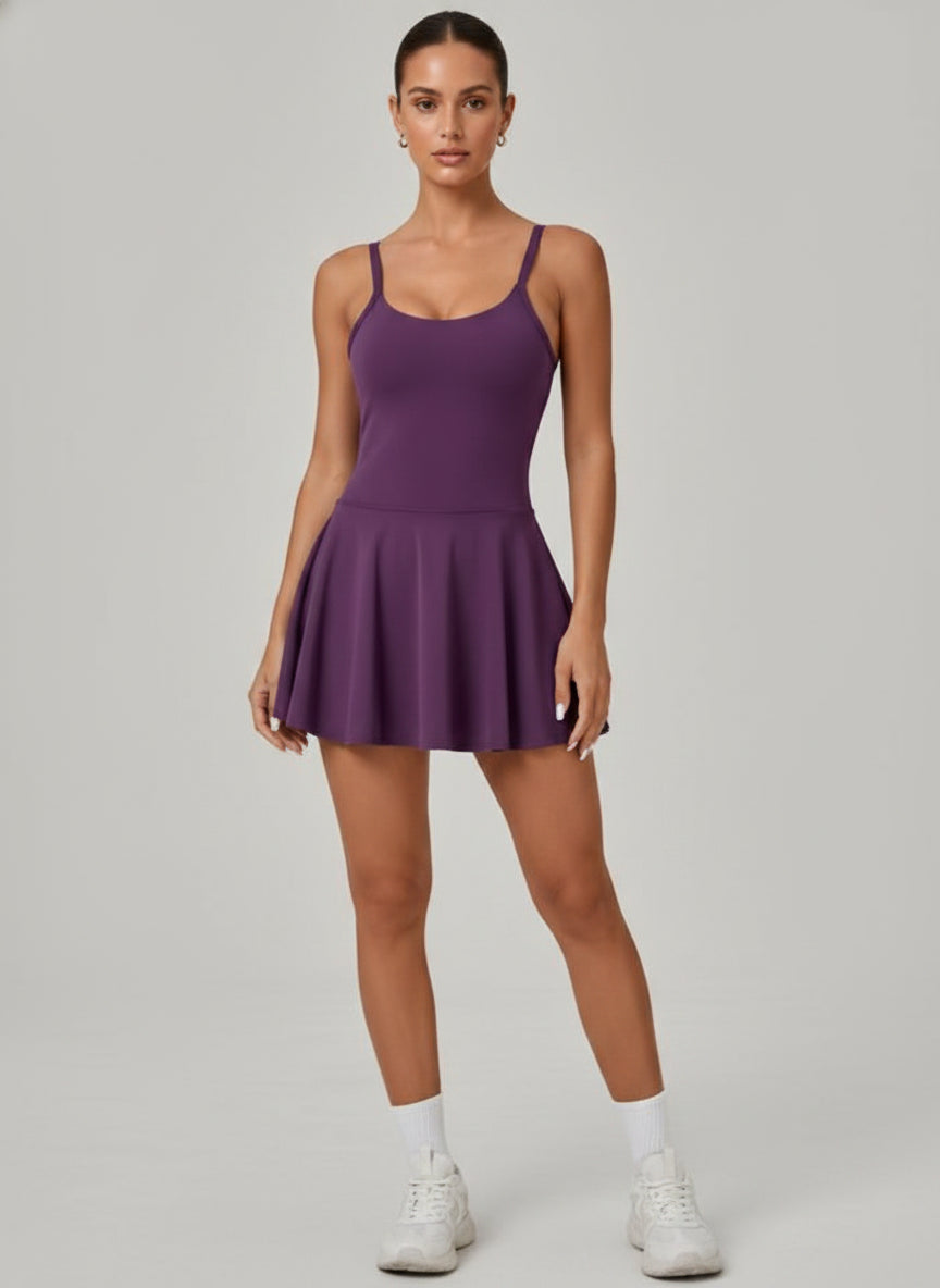 Purple A-Line Dress